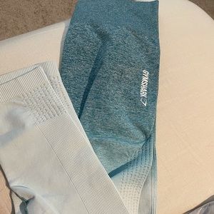 Ombré teal leggings